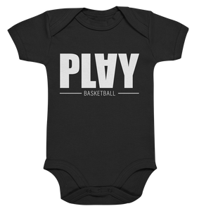 N.O.S.W. BLOCK Fanblock Body "PLAY BASKETBALL" Organic Baby Bodysuite schwarz