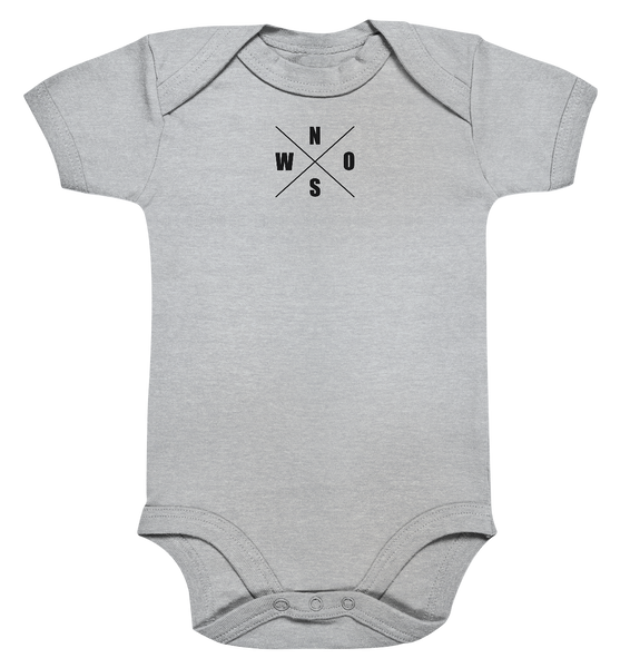 N.O.S.W. BLOCK Fanblock Body "FROM FATHER TO SON" Organic Baby Bodysuite heather grau