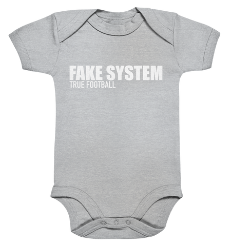 BLOCK.FC Hoodie "FAKE SYSTEM TRUE FOOTBALL" Männer Organic Fashion Kapuzenpullover (85% Bio-Baumwolle, 15% recyceltes Polyester) - Organic Baby Bodysuite