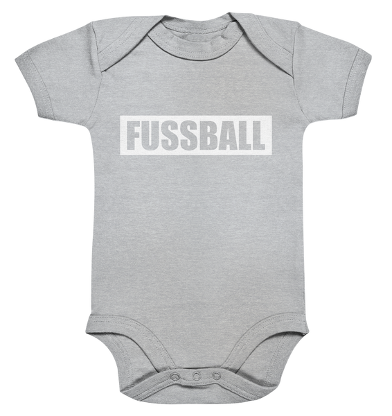 N.O.S.W. BLOCK Teamsport Body "FUSSBALL" Organic Baby Bodysuite heather grey