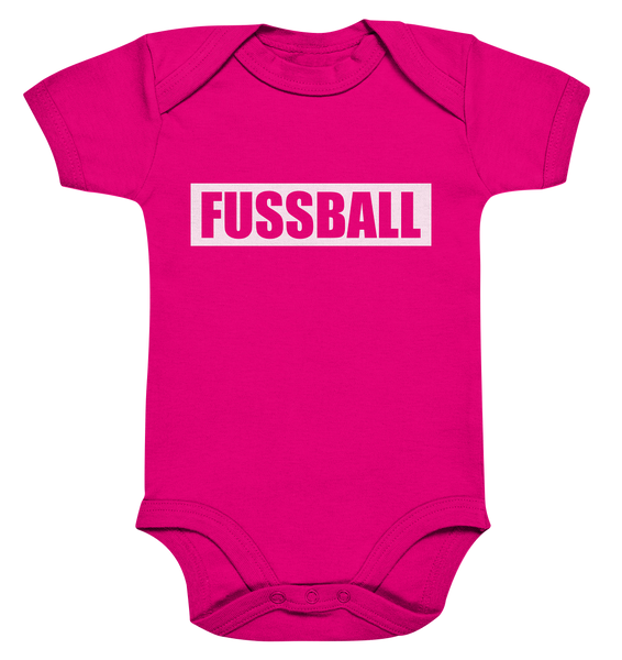 N.O.S.W. BLOCK Teamsport Body "FUSSBALL" Organic Baby Bodysuite fuchsia organic