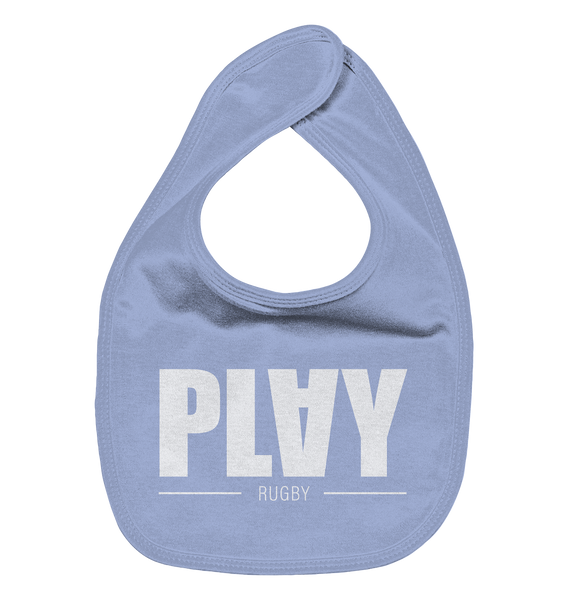 N.O.S.W. BLOCK Lätzchen "PLAY RUGBY" Organic Baby-Lätzchen dusty blue