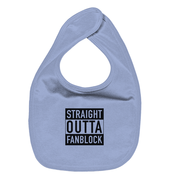 N.O.S.W. BLOCK Lätzchen "STRAIGHT OUTTA FANBLOCK" Organic Baby-Lätzchen dusty blue