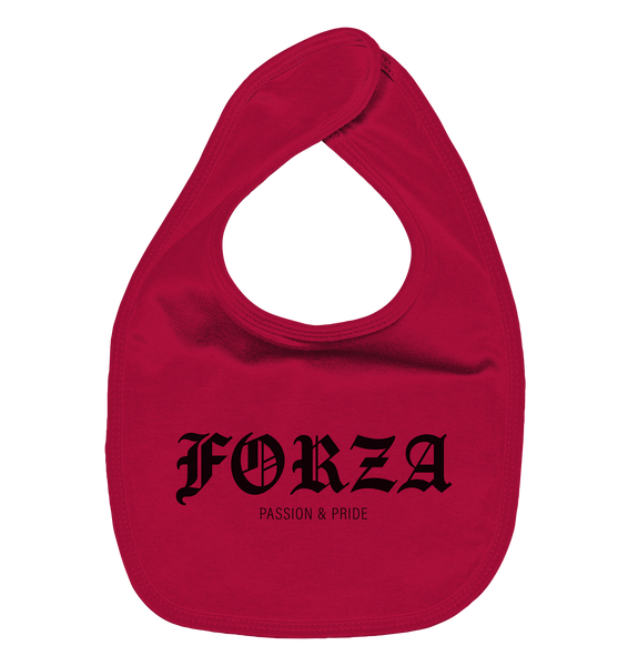RIOT//GROUNDS Lätzchen "FORZA PASSION & PRIDE" Organic Baby-Lätzchen red