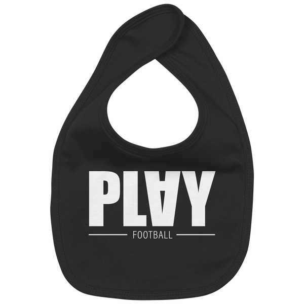 N.O.S.W. BLOCK Lätzchen "PLAY FOOTBALL" Organic Baby-Lätzchen black