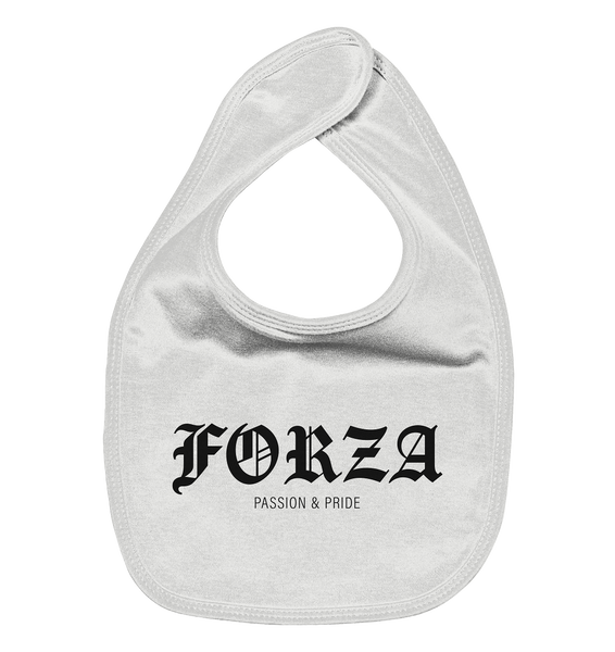 RIOT//GROUNDS Lätzchen "FORZA PASSION & PRIDE" Organic Baby-Lätzchen white