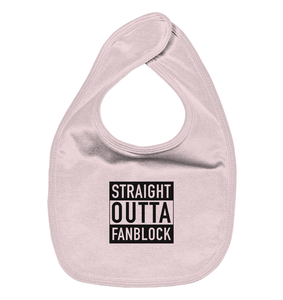 N.O.S.W. BLOCK Lätzchen "STRAIGHT OUTTA FANBLOCK" Organic Baby-Lätzchen powder pink