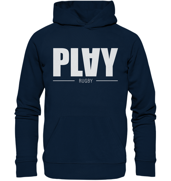 N.O.S.W. BLOCK Fanblock Hoodie "PLAY RUGBY" Organic Basic Kapuzenpullover navy