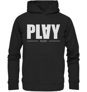 N.O.S.W. BLOCK Fanblock Hoodie "PLAY RUGBY" Organic Basic Kapuzenpullover schwarz