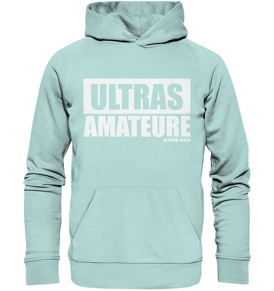 N.O.S.W. BLOCK Ultras Hoodie "ULTRAS AMATEURE" Männer Organic Basic Kapuzenpullover caribbean blue