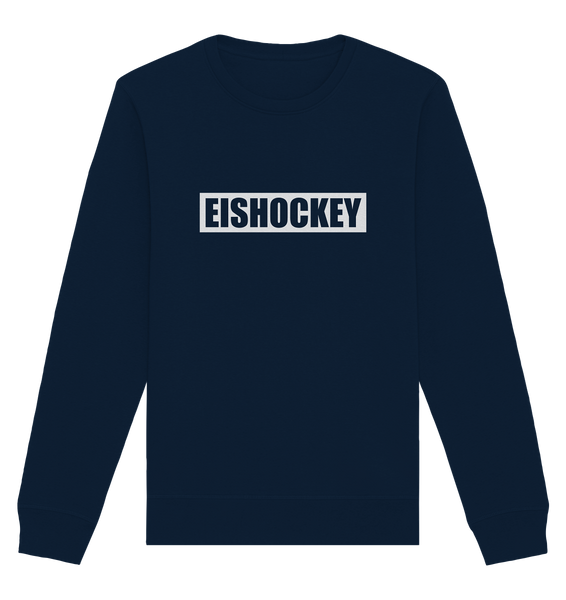 N.O.S.W. BLOCK Teamsport Sweater "EISHOCKEY" Männer Organic Sweatshirt navy