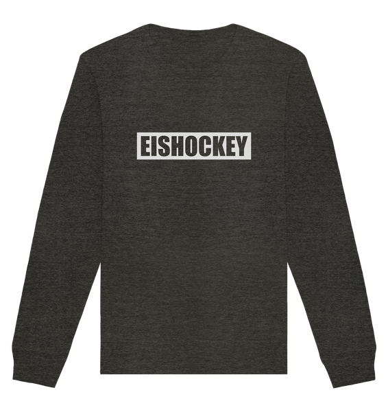 N.O.S.W. BLOCK Teamsport Sweater "EISHOCKEY" Männer Organic Sweatshirt dark heather grau