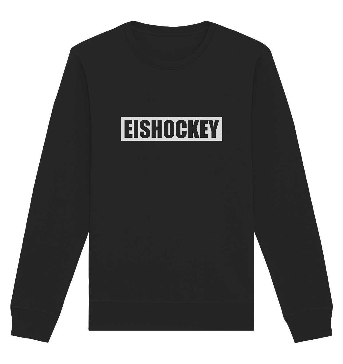 N.O.S.W. BLOCK Teamsport Sweater "EISHOCKEY" Männer Organic Sweatshirt schwarz