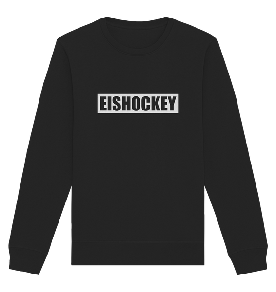 N.O.S.W. BLOCK Teamsport Sweater "EISHOCKEY" Männer Organic Sweatshirt schwarz