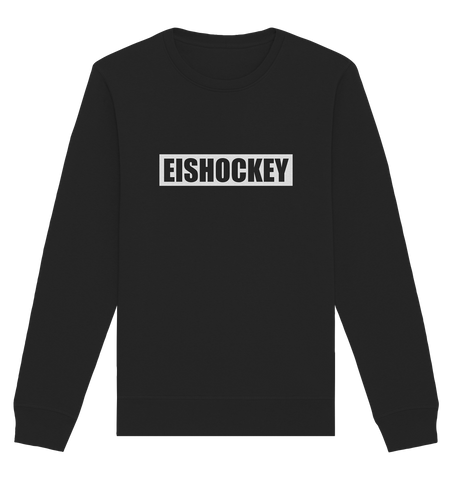 N.O.S.W. BLOCK Teamsport Sweater "EISHOCKEY" Männer Organic Sweatshirt schwarz
