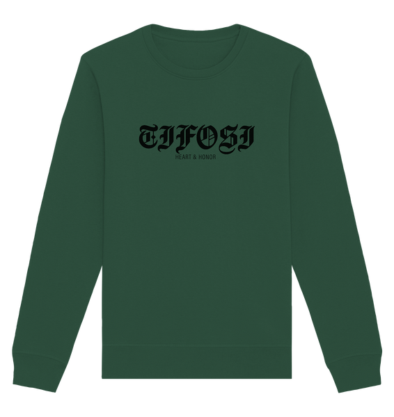 RIOT//GROUNDS Sweater "TIFOSI HEART & HONOR" Männer Organic Basic Sweatshirt bottle green