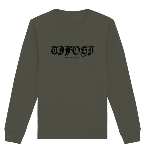 RIOT//GROUNDS Sweater "TIFOSI HEART & HONOR" Männer Organic Basic Sweatshirt khaki
