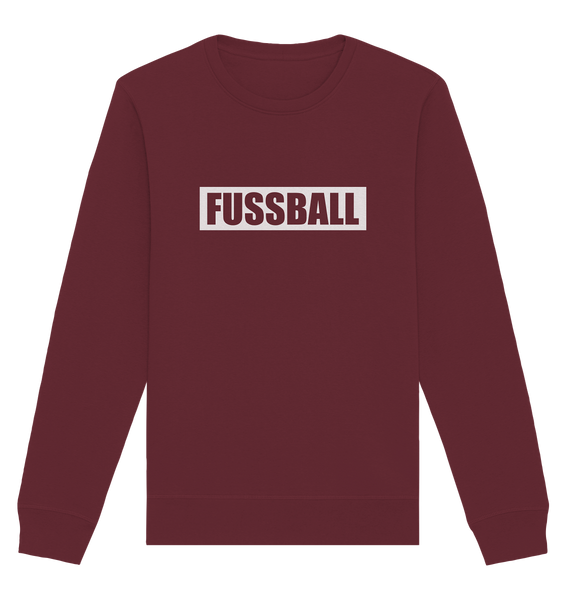 N.O.S.W. BLOCK Teamsport Sweater "FUSSBALL" Männer Organic Sweatshirt burgundy