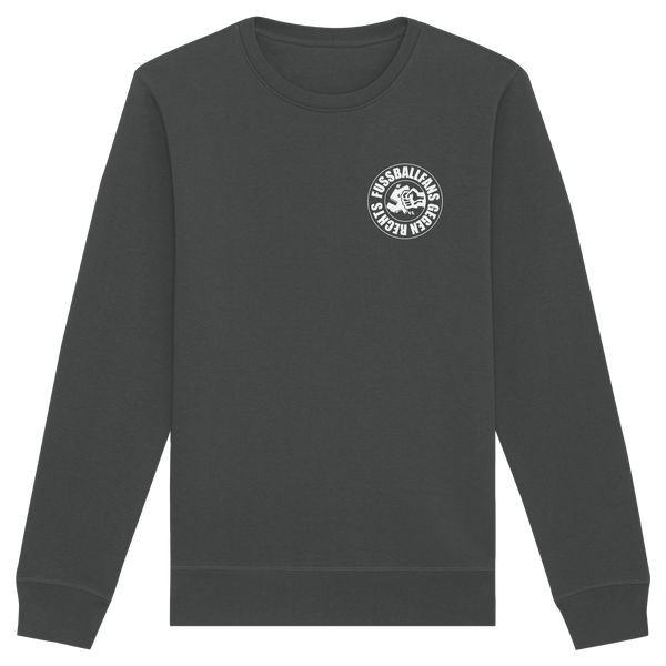 N.O.S.W. BLOCK Fußball Sweatshirt „FUSSBALLFANS GEGEN RECHTS“ – anthracite