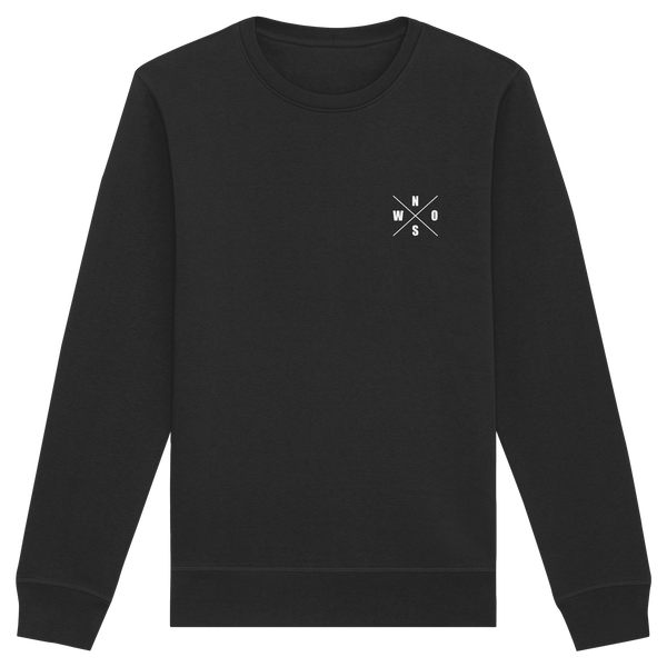 N.O.S.W. BLOCK Gegen Rechts Sweater "HANDBALLFANS GEGEN RECHTS" beidseitig bedruckter Männer Organic Basic Sweatshirt black front