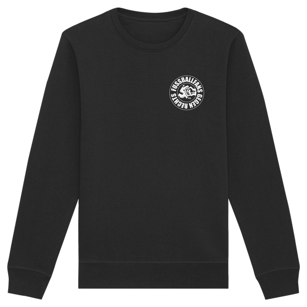 N.O.S.W. BLOCK Fußball Sweatshirt „FUSSBALLFANS GEGEN RECHTS“ – black