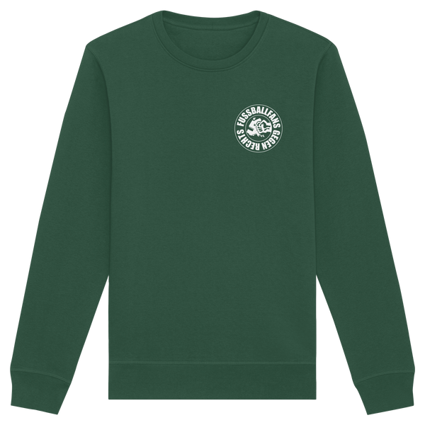 N.O.S.W. BLOCK Fußball Sweatshirt „FUSSBALLFANS GEGEN RECHTS“ – bottle green