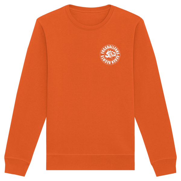 N.O.S.W. BLOCK Fußball Sweatshirt „FUSSBALLFANS GEGEN RECHTS“ – bright orange