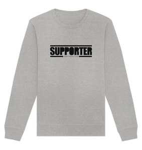 N.O.S.W. BLOCK Fanblock Sweater "SUPPORTER TOGETHER & LOUD" Männer Organic Basic Sweatshirt heather grey