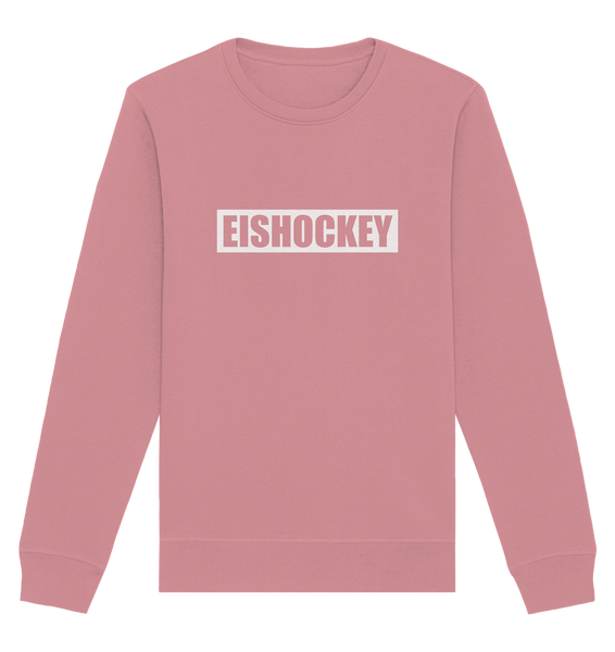 N.O.S.W. BLOCK Teamsport Sweater "EISHOCKEY" Männer Organic Sweatshirt canyon pink