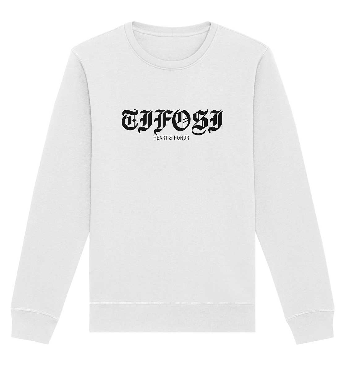 RIOT//GROUNDS Sweater "TIFOSI HEART & HONOR" Männer Organic Basic Sweatshirt weiß