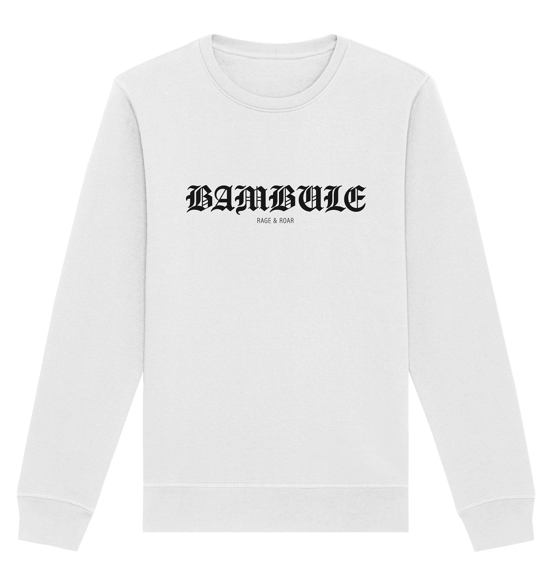 RIOT//GROUNDS Sweater "BAMBULE RAGE & ROAR" Männer Organic Basic Sweatshirt weiss