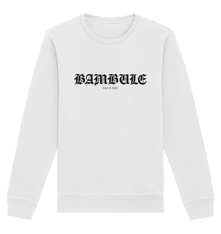 RIOT//GROUNDS Sweater "BAMBULE RAGE & ROAR" Männer Organic Basic Sweatshirt weiss