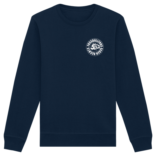 N.O.S.W. BLOCK Fußball Sweatshirt „FUSSBALLFANS GEGEN RECHTS“ – french navy