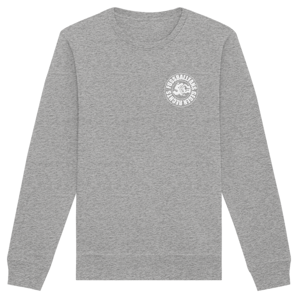 N.O.S.W. BLOCK Fußball Sweatshirt „FUSSBALLFANS GEGEN RECHTS“ – heather grey