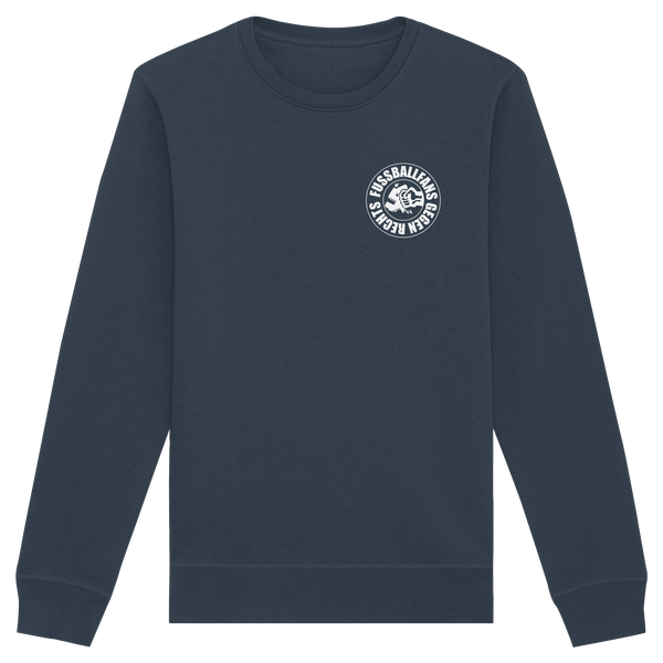 N.O.S.W. BLOCK Fußball Sweatshirt „FUSSBALLFANS GEGEN RECHTS“ – india ink grey
