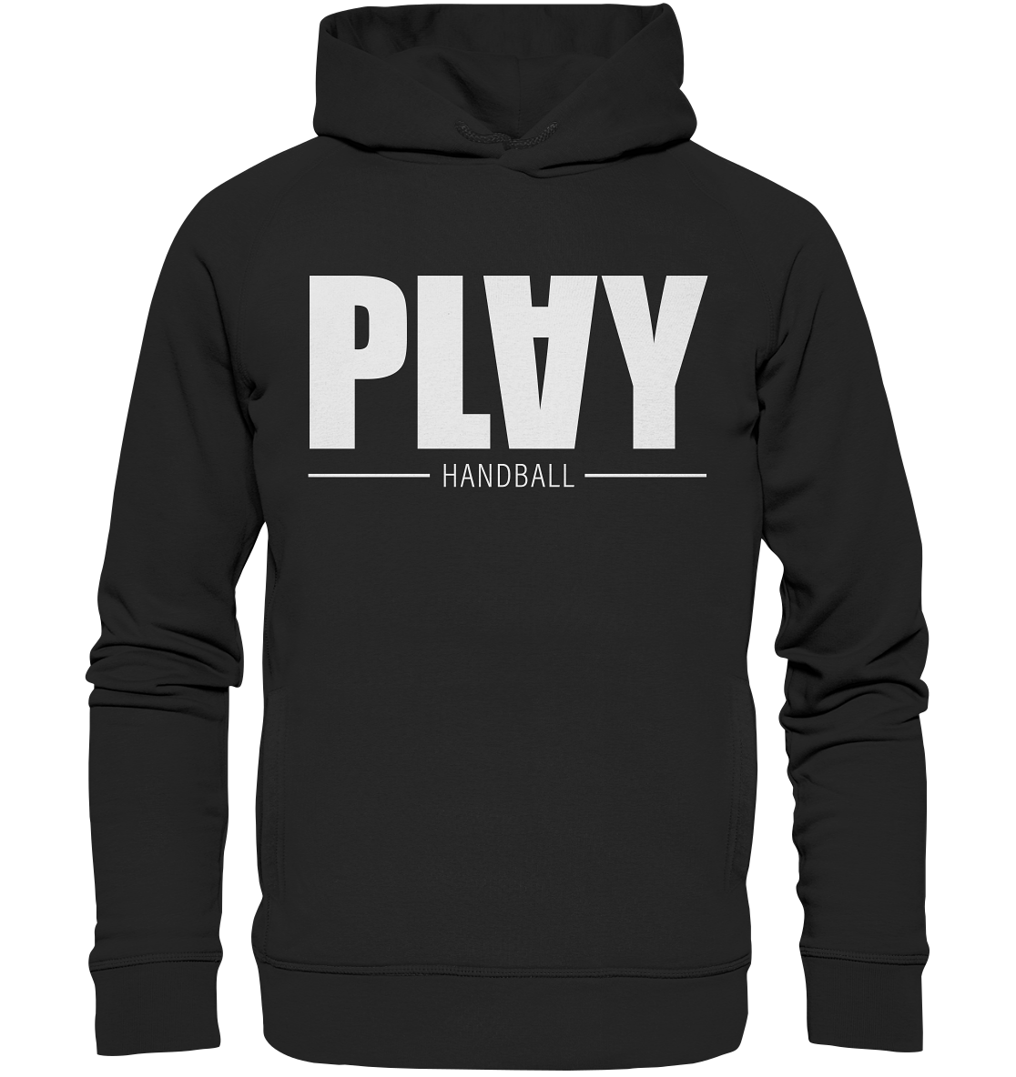 N.O.S.W. BLOCK Fanblock Hoodie "PLAY HANDBALL" Organic Fashion Kapuzenpullover schwarz