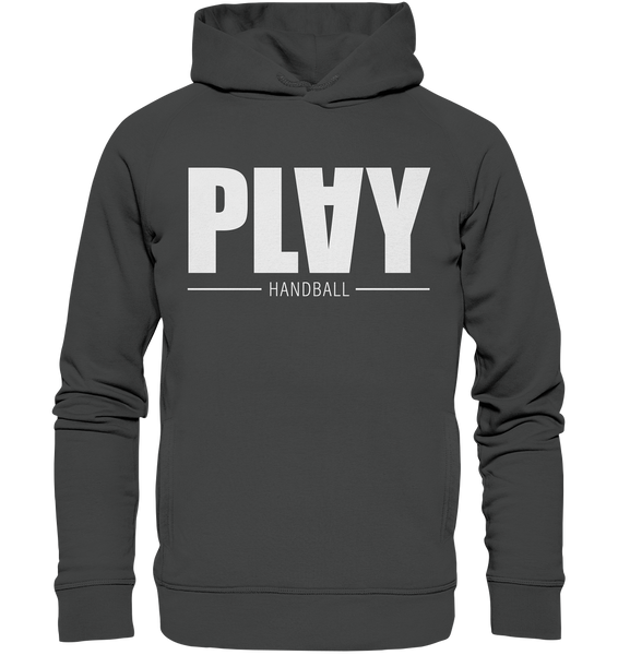 N.O.S.W. BLOCK Fanblock Hoodie "PLAY HANDBALL" Organic Fashion Kapuzenpullover anthrazit