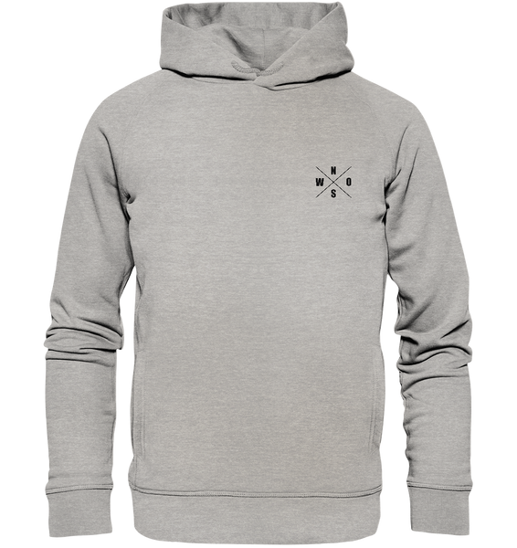 N.O.S.W. BLOCK Fanblock Hoodie "FROM FATHER TO SON" Männer Organic Fashion Kapuzenpullover heather grau