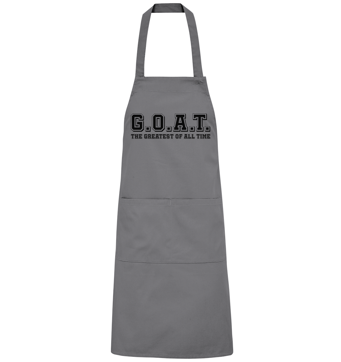 N.O.S.W. BLOCK Homestuff Schürze "G.O.A.T." Organic Grillschürze dark grey