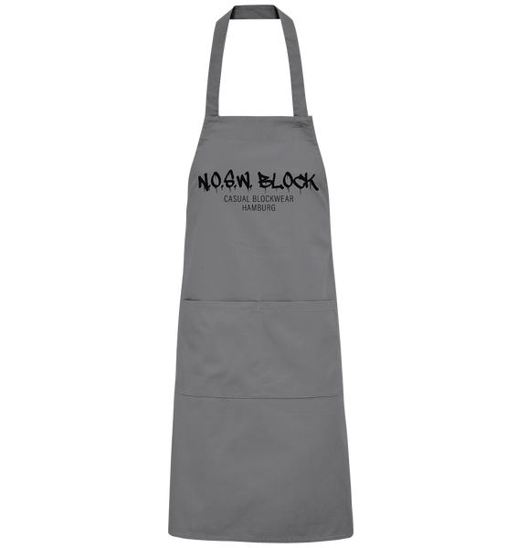 N.O.S.W. BLOCK Homestuff Schürze "N.O.S.W. BLOCK CASUAL BLOCKWEAR HAMBURG" Organic Grillschürze dark grey