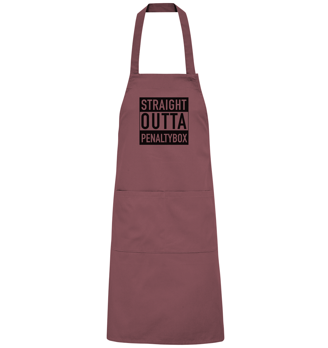 N.O.S.W. BLOCK Homestuff Schürze "STRAIGHT OUTTA PENALTYBOX" Organic Grillschürze ancient pink