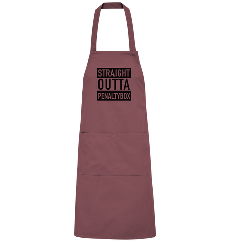 N.O.S.W. BLOCK Homestuff Schürze "STRAIGHT OUTTA PENALTYBOX" Organic Grillschürze ancient pink