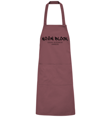 N.O.S.W. BLOCK Homestuff Schürze "N.O.S.W. BLOCK CASUAL BLOCKWEAR HAMBURG" Organic Grillschürze ancient pink