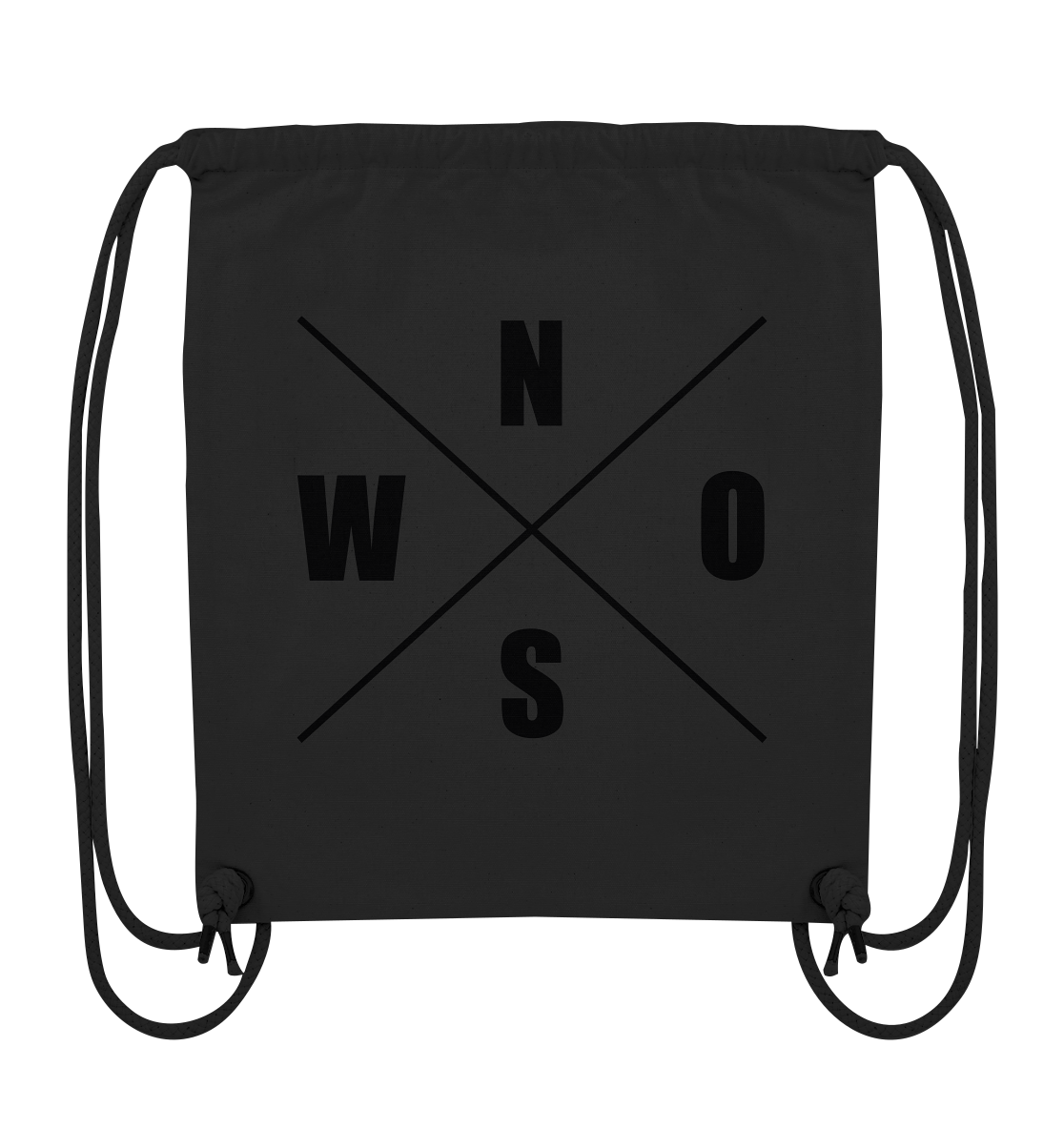 N.O.S.W. BLOCK Fanblock Gym Bag "FROM FATHER TO SON" Organic Turnbeutel schwarz