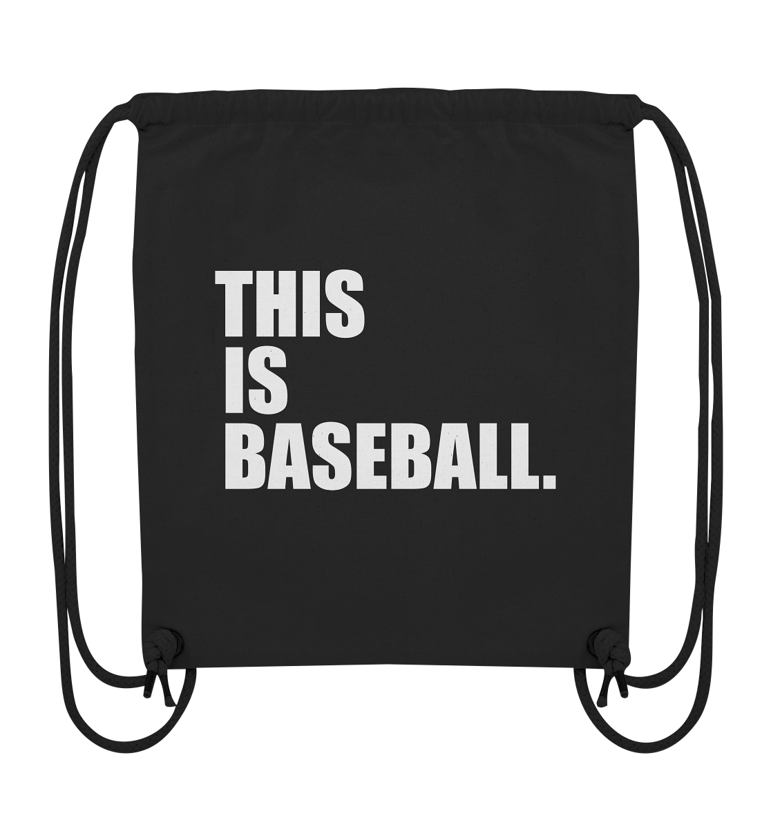 N.O.S.W. BLOCK Fanblock Gym Bag "THIS IS BASEBALL." Organic Turnbeutel schwarz