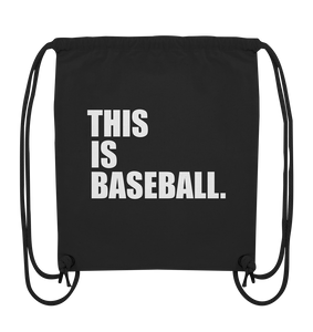 N.O.S.W. BLOCK Fanblock Gym Bag "THIS IS BASEBALL." Organic Turnbeutel schwarz