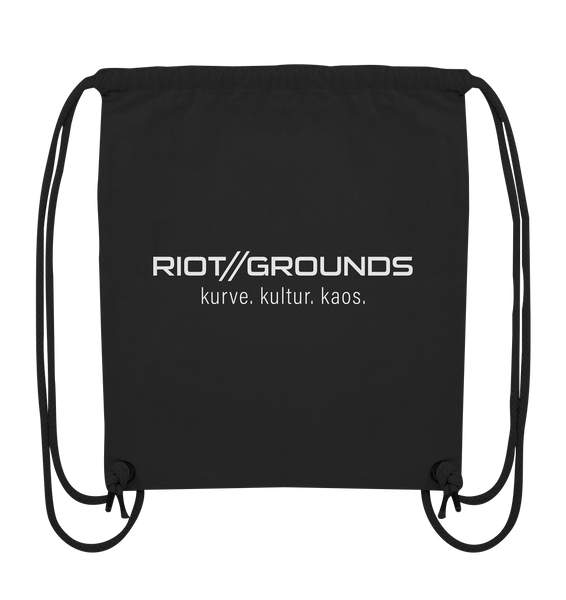 RIOT//GROUNDS Fanblock Tote-Bag "RIOT//GROUNDS kurve. kulture. kaos." Organic Turnbeutel black
