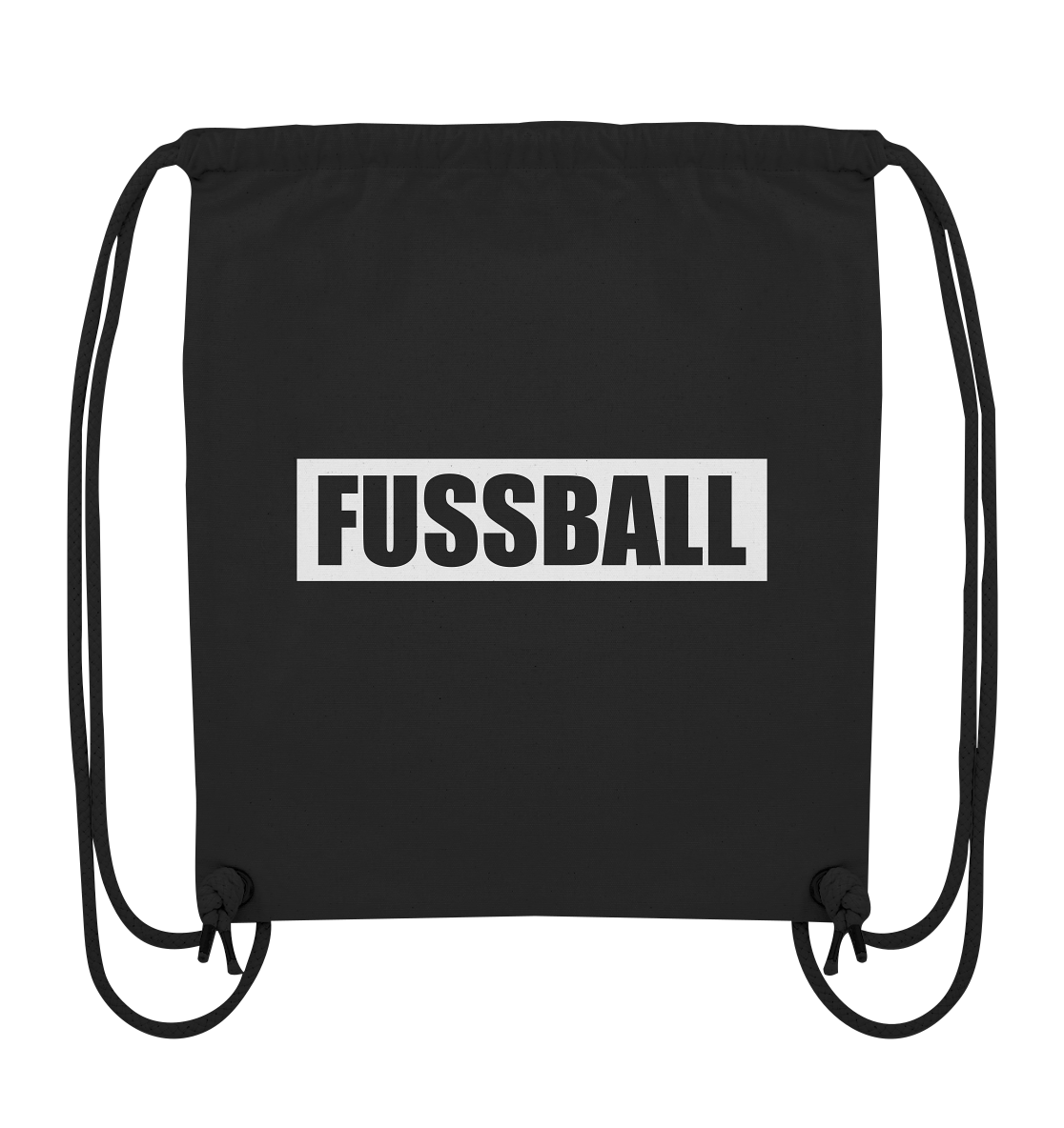 N.O.S.W. BLOCK Teamsport Gym Bag "FUSSBALL" Organic Turnbeutel schwarz