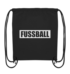 N.O.S.W. BLOCK Teamsport Gym Bag "FUSSBALL" Organic Turnbeutel schwarz