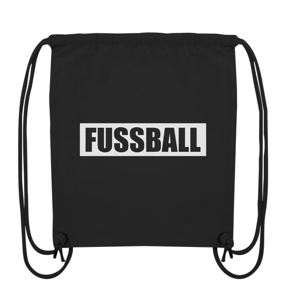 N.O.S.W. BLOCK Teamsport Gym Bag "FUSSBALL" Organic Turnbeutel schwarz